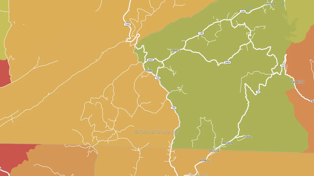 40940, KY Map of Drug-Related Crime Rates