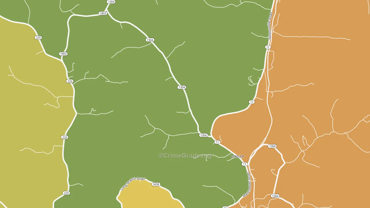 40943, KY Map of Drug-Related Crime Rates