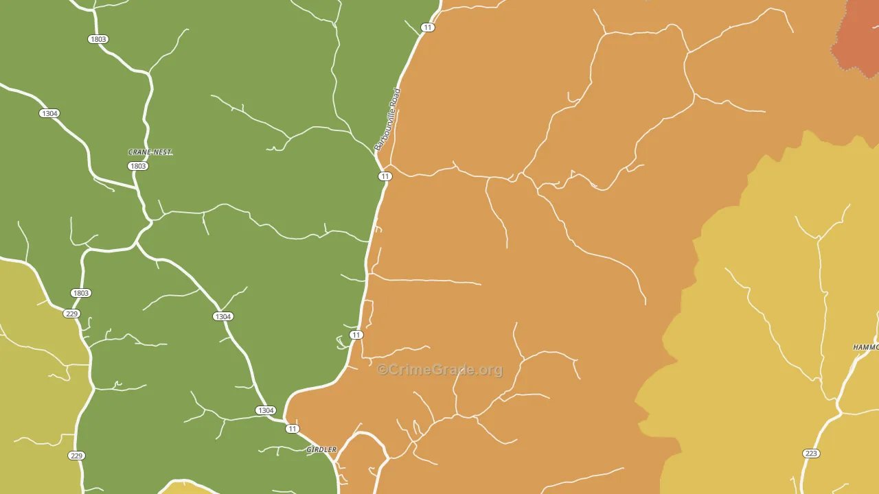 40946, KY Map of Drug-Related Crime Rates