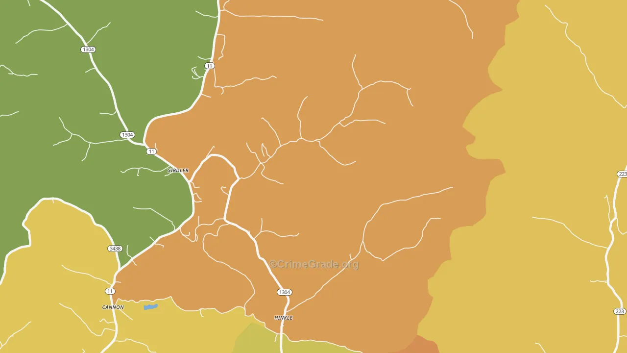 40953, KY Map of Drug-Related Crime Rates