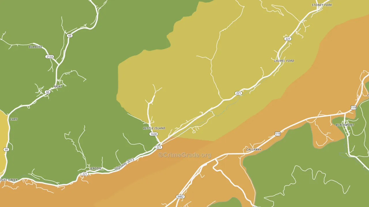 40958, KY Map of Drug-Related Crime Rates