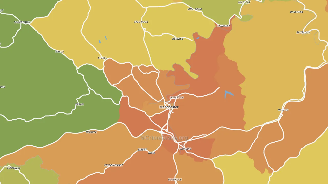 40962, KY Map of Drug-Related Crime Rates