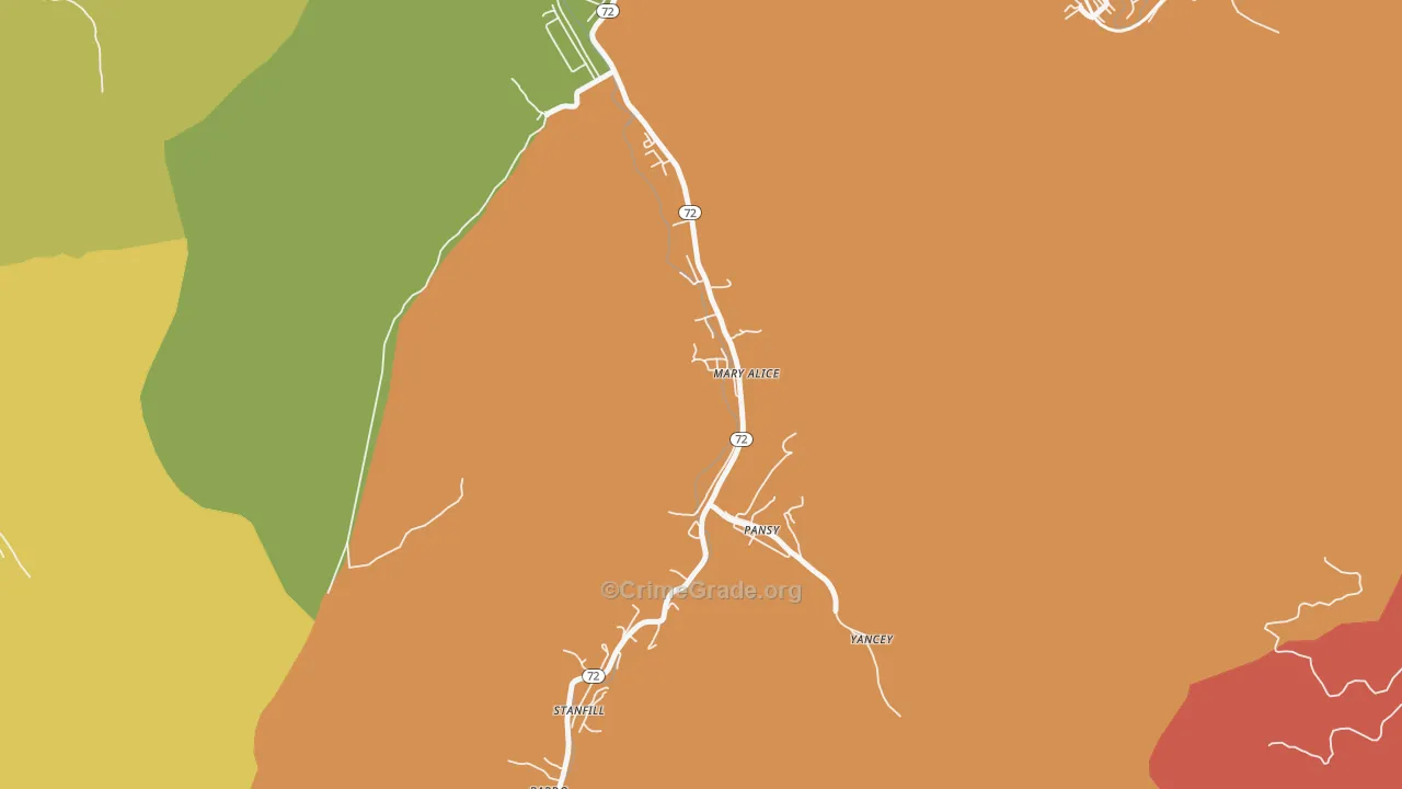 40964, KY Map of Drug-Related Crime Rates