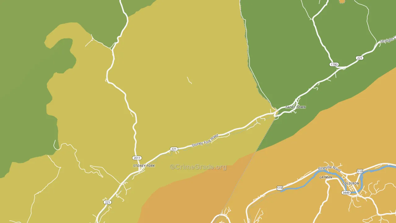 40988, KY Map of Drug-Related Crime Rates