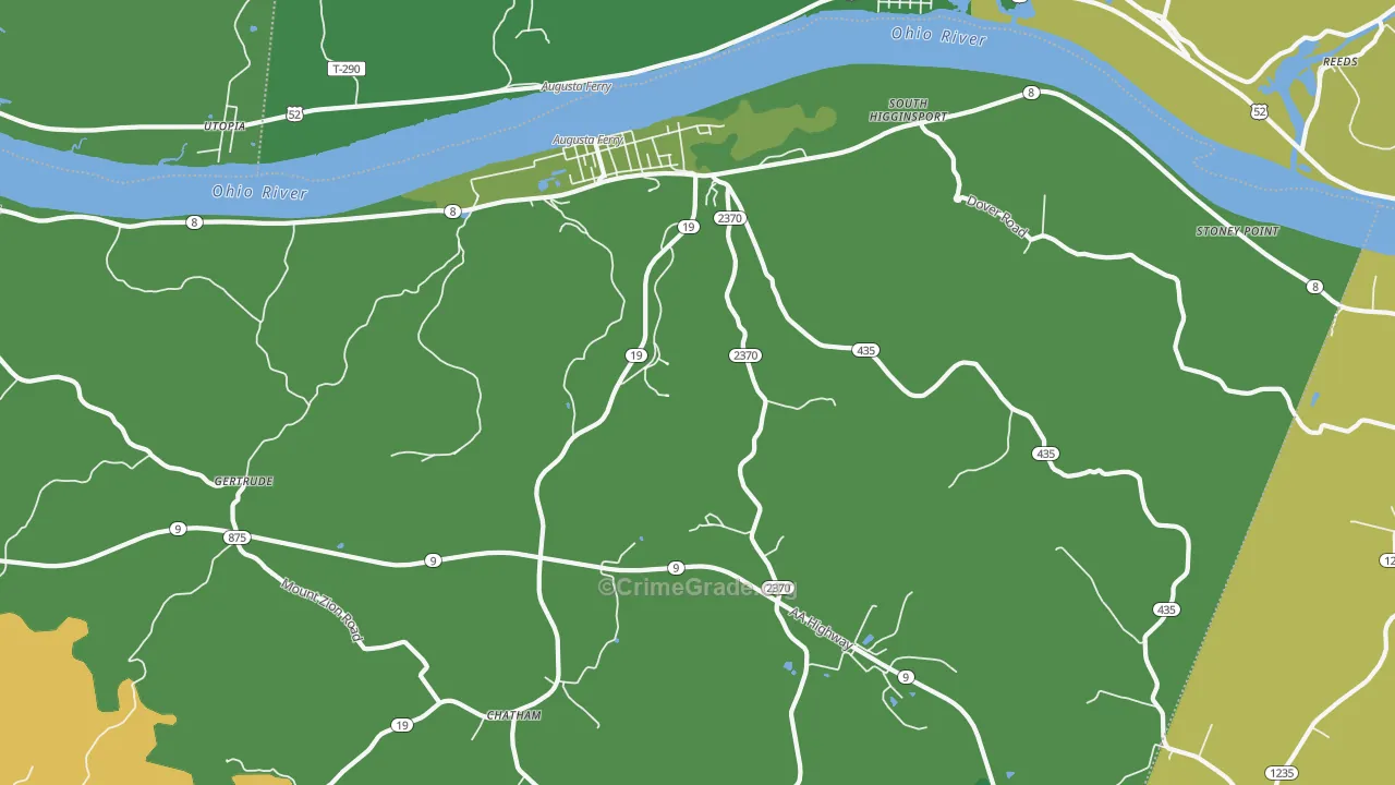 41002, KY Map of Drug-Related Crime Rates