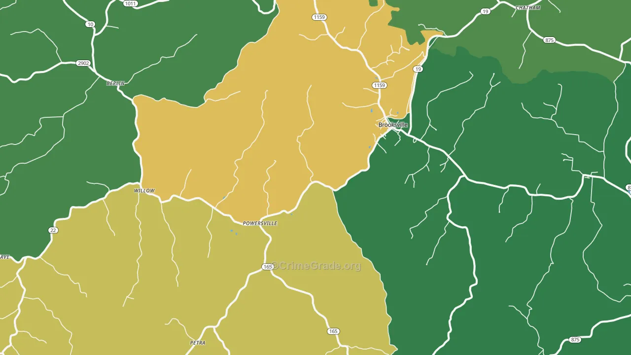 41004, KY Map of Drug-Related Crime Rates