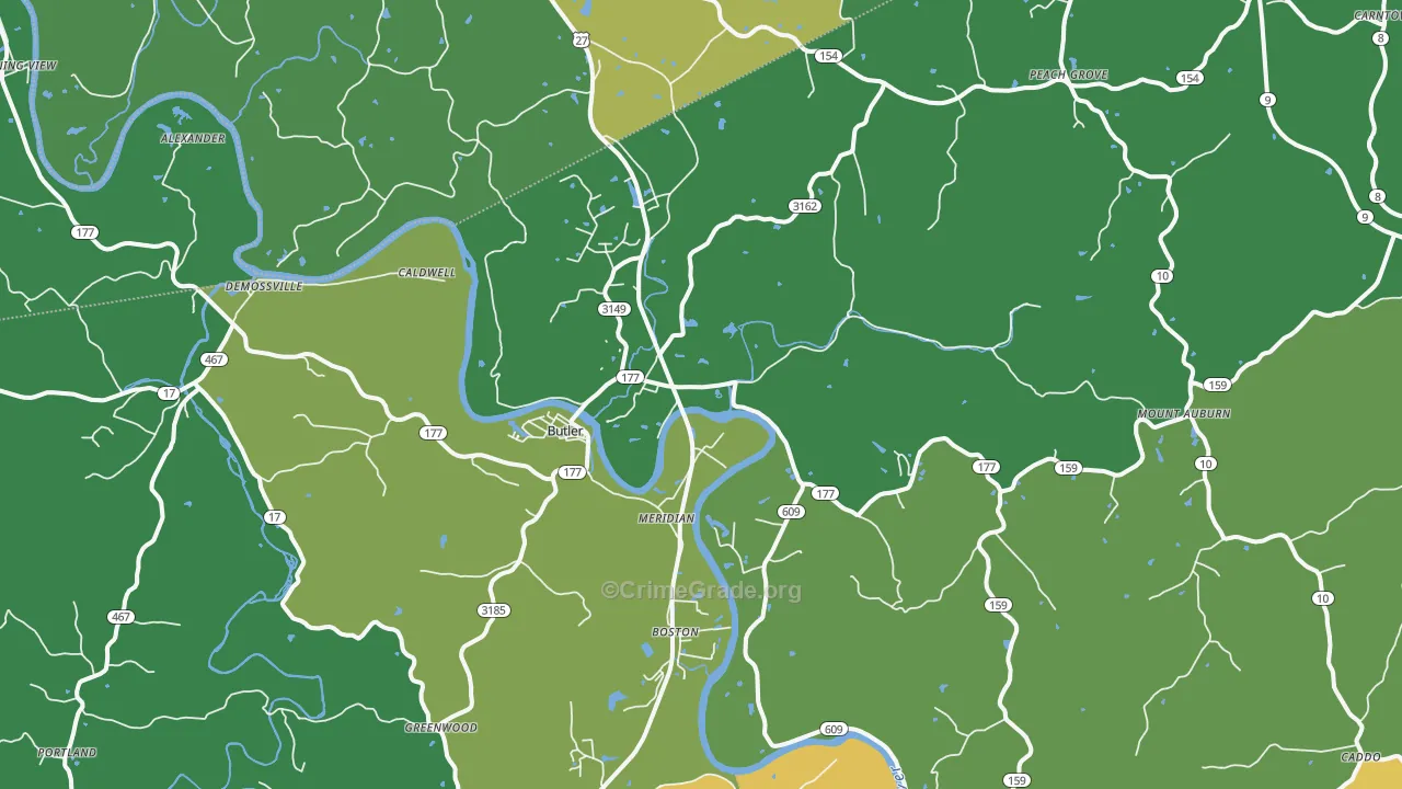 41006, KY Map of Drug-Related Crime Rates