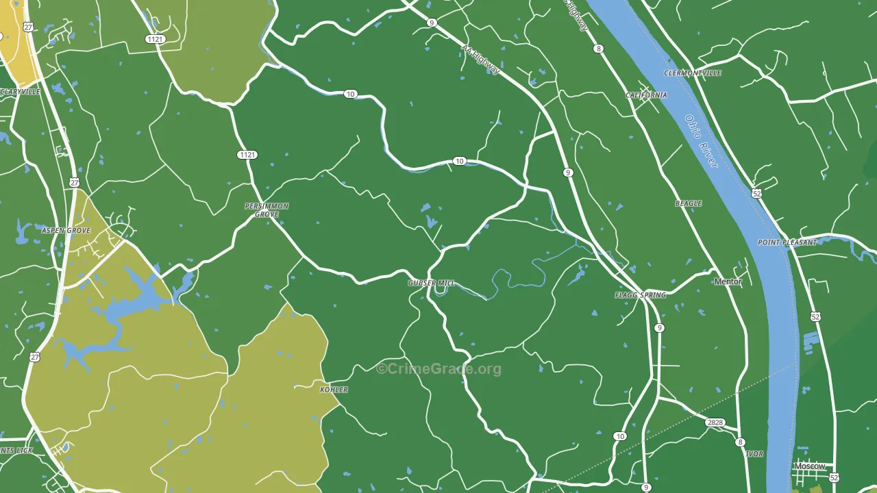 41007, KY Map of Drug-Related Crime Rates