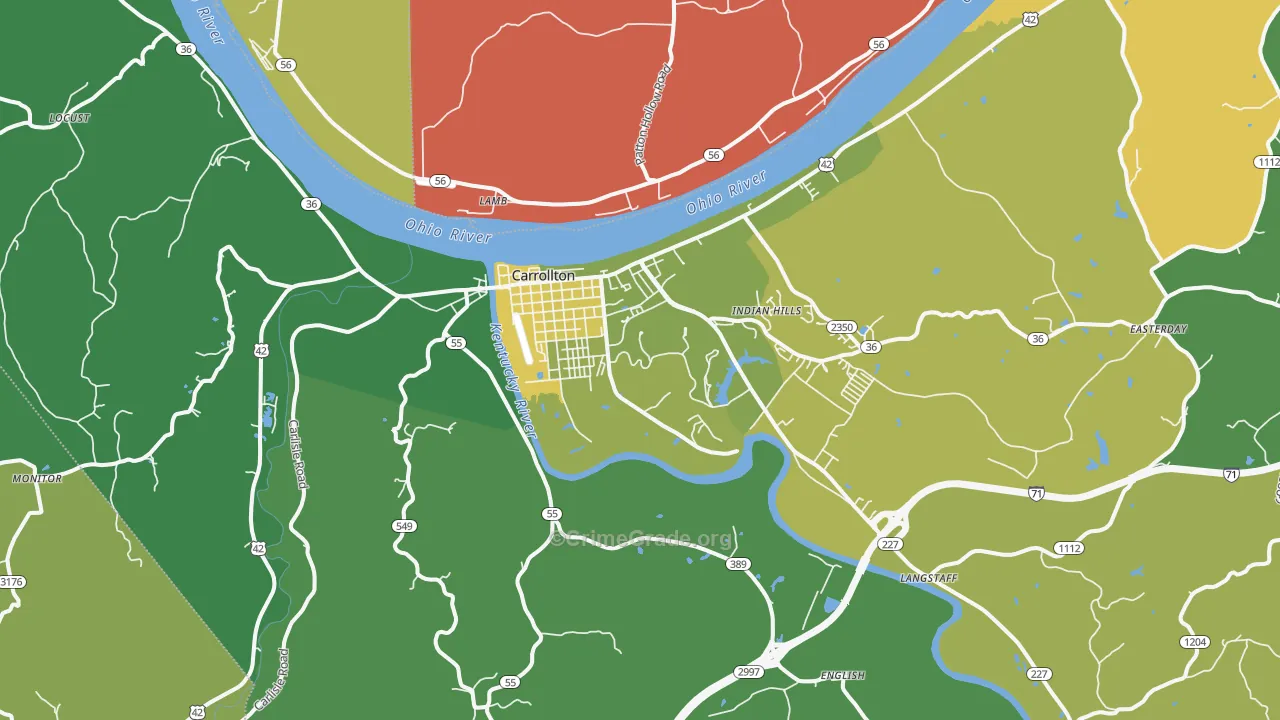 41008, KY Map of Drug-Related Crime Rates