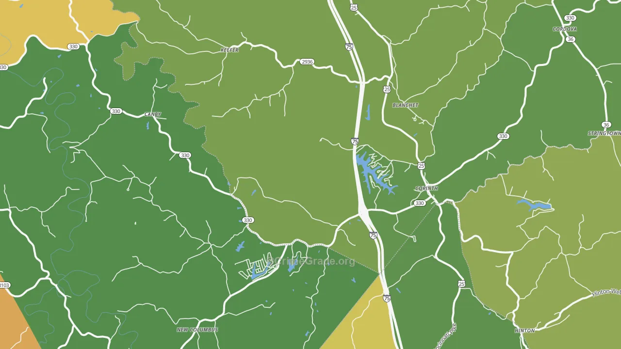41010, KY Map of Drug-Related Crime Rates