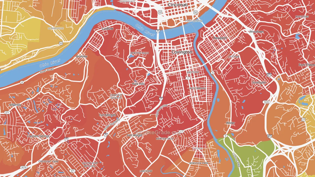 41011, KY Map of Drug-Related Crime Rates