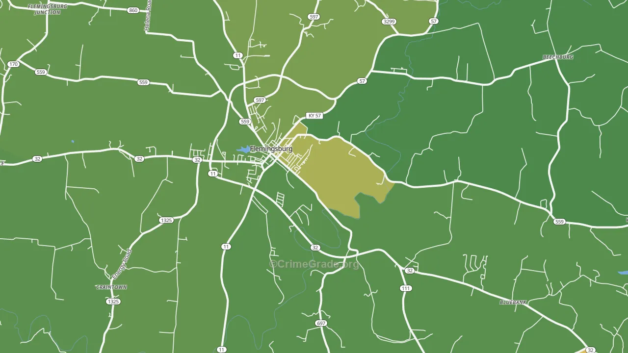 41041, KY Map of Drug-Related Crime Rates