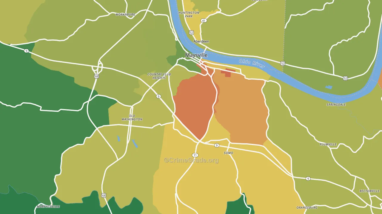 41056, KY Map of Drug-Related Crime Rates
