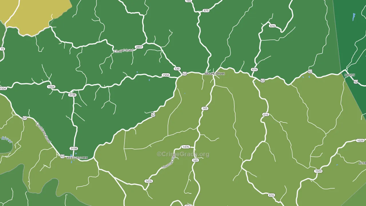 41064, KY Map of Drug-Related Crime Rates