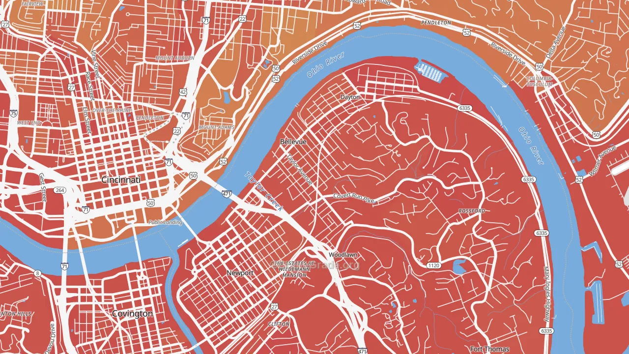 41073, KY Map of Drug-Related Crime Rates