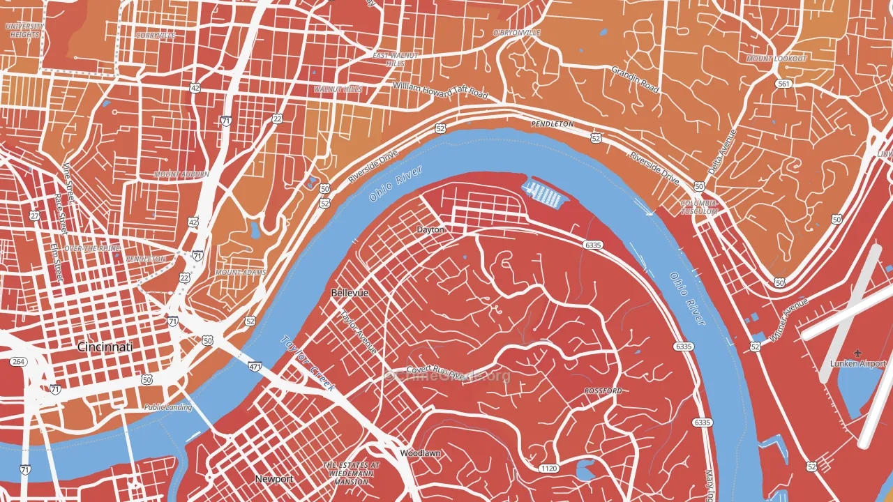 41074, KY Map of Drug-Related Crime Rates