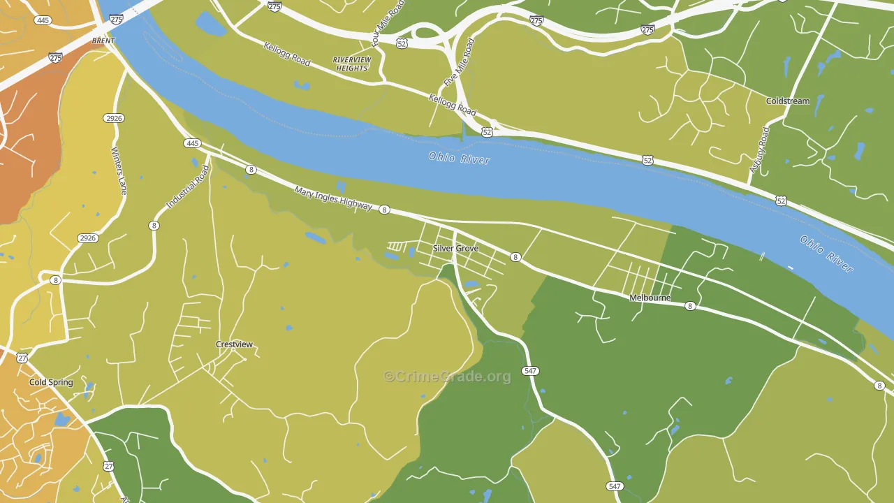 41085, KY Map of Drug-Related Crime Rates