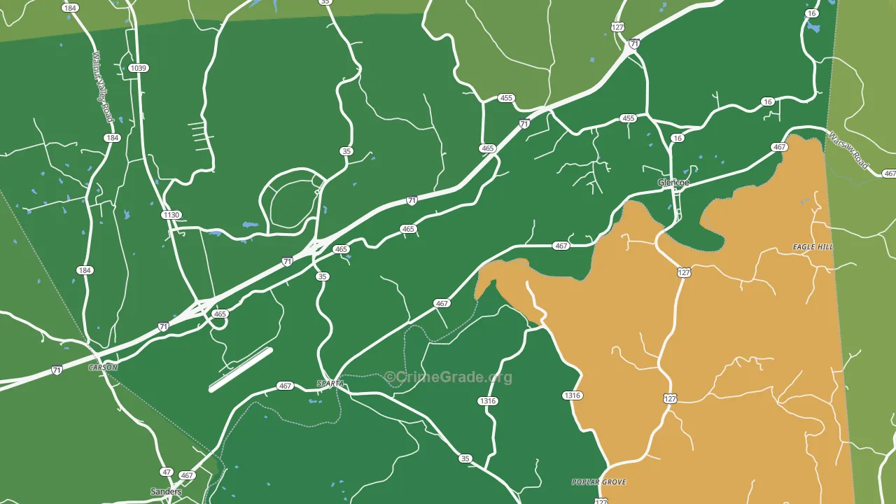 41086, KY Map of Drug-Related Crime Rates