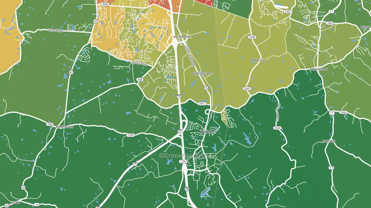 41094, KY Map of Drug-Related Crime Rates