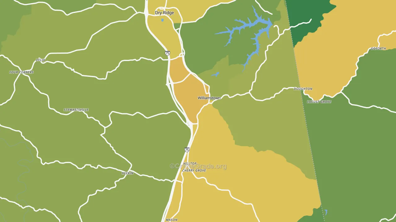 41097, KY Map of Drug-Related Crime Rates