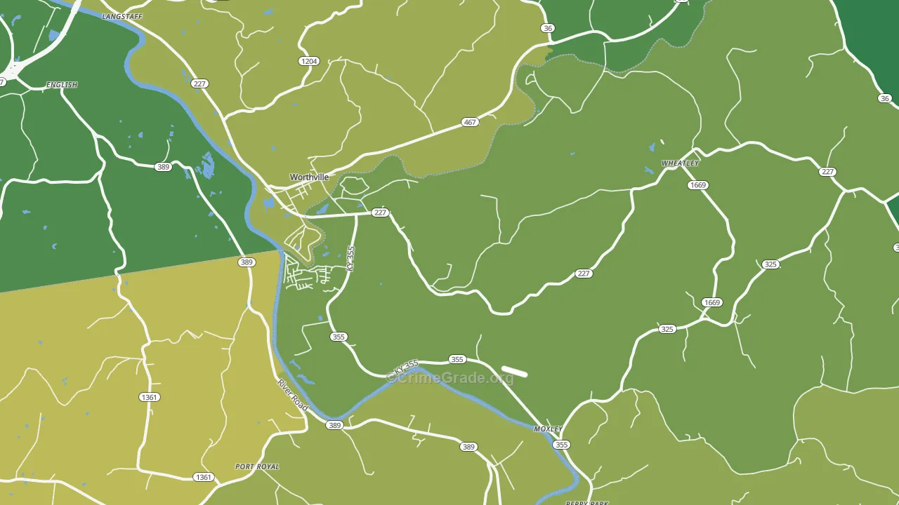 41098, KY Map of Drug-Related Crime Rates