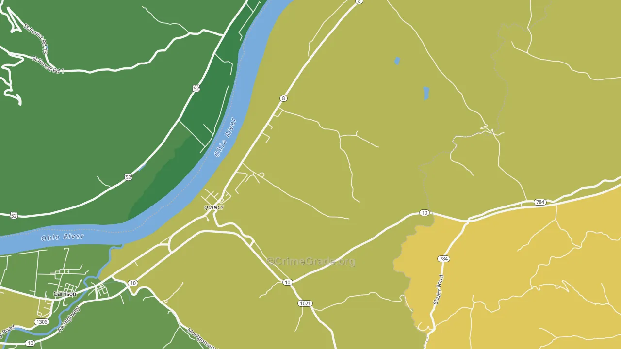 41166, KY Map of Drug-Related Crime Rates