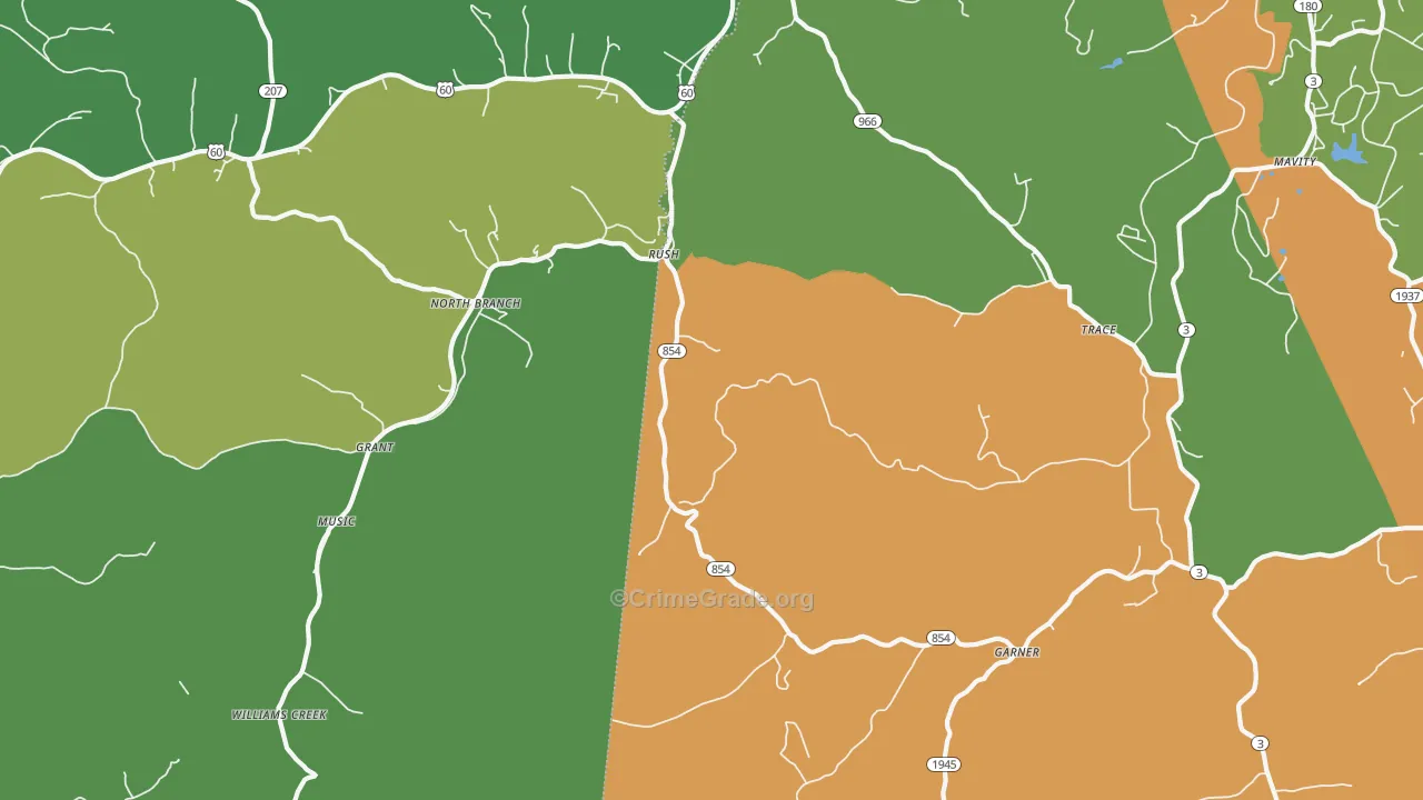 41168, KY Map of Drug-Related Crime Rates