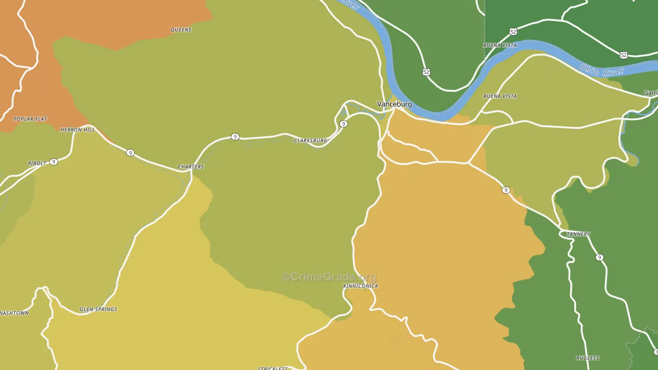41179, KY Map of Drug-Related Crime Rates