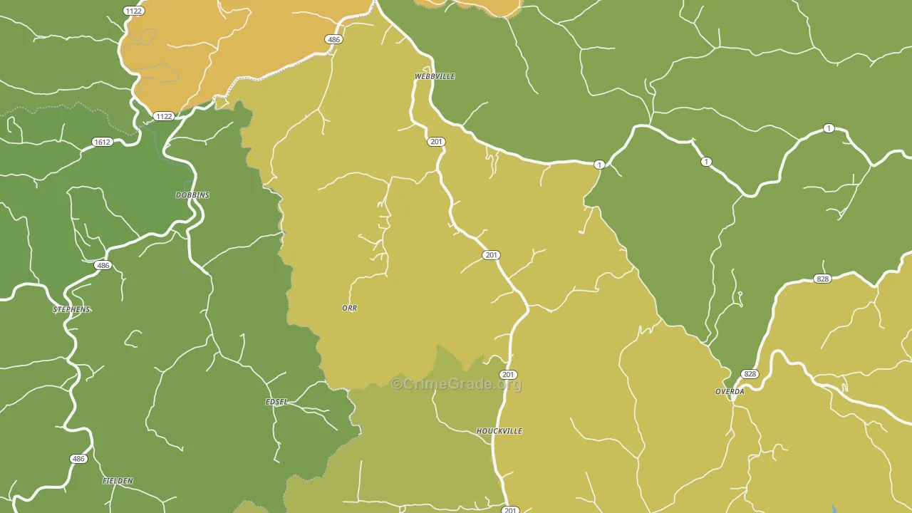 41180, KY Map of Drug-Related Crime Rates