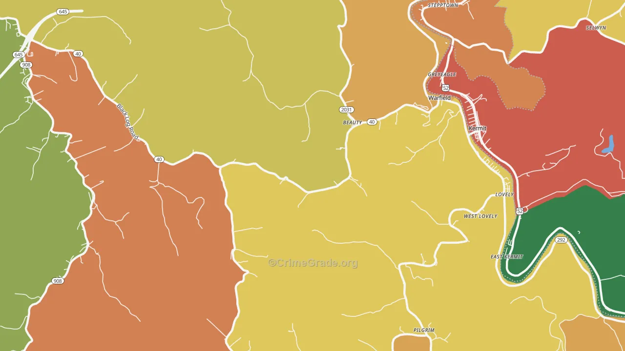 41203, KY Map of Drug-Related Crime Rates