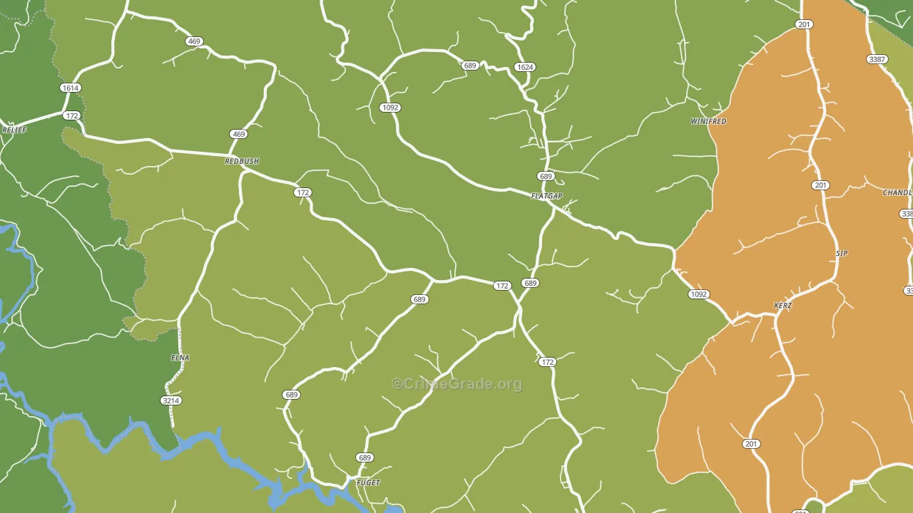 41219, KY Map of Drug-Related Crime Rates