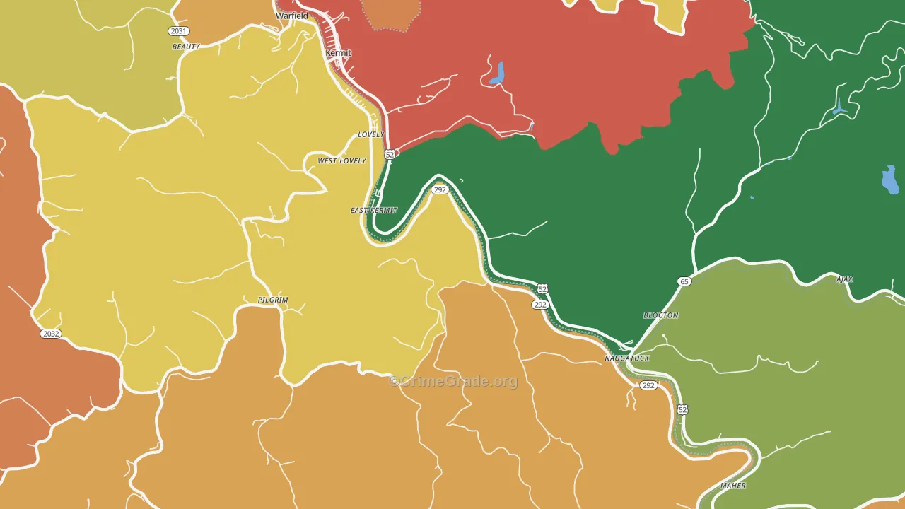41231, KY Map of Drug-Related Crime Rates