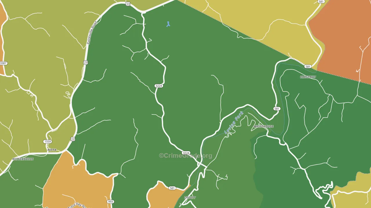 41254, KY Map of Drug-Related Crime Rates