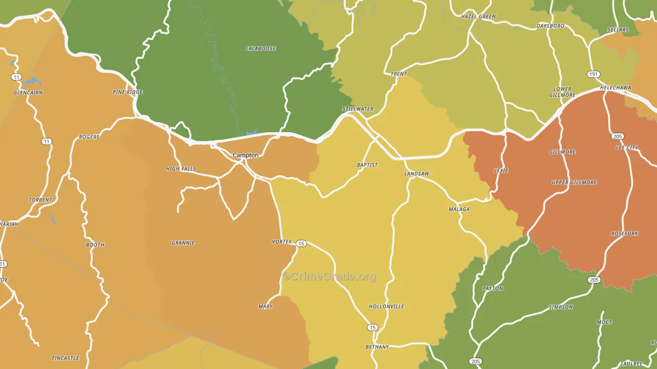 41301, KY Map of Drug-Related Crime Rates
