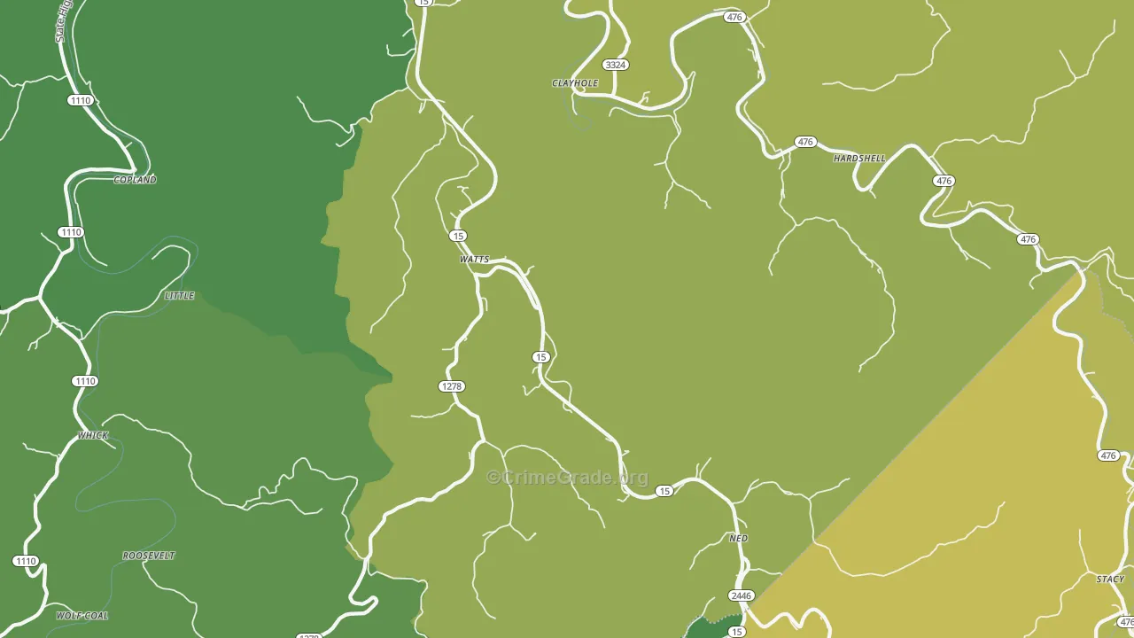 41348, KY Map of Drug-Related Crime Rates