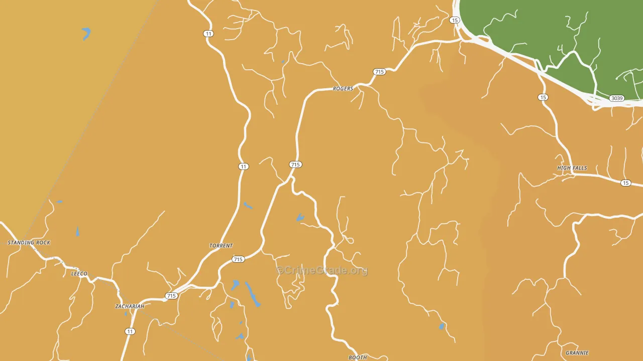 41365, KY Map of Drug-Related Crime Rates