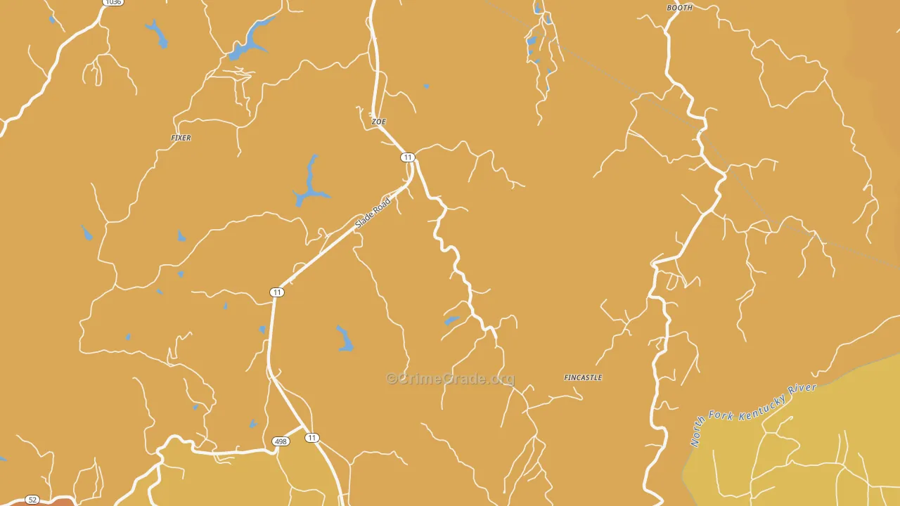 41397, KY Map of Drug-Related Crime Rates