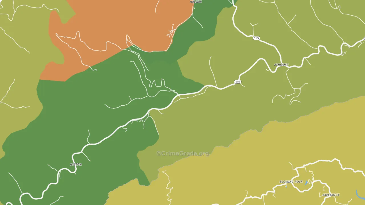 41512, KY Map of Drug-Related Crime Rates