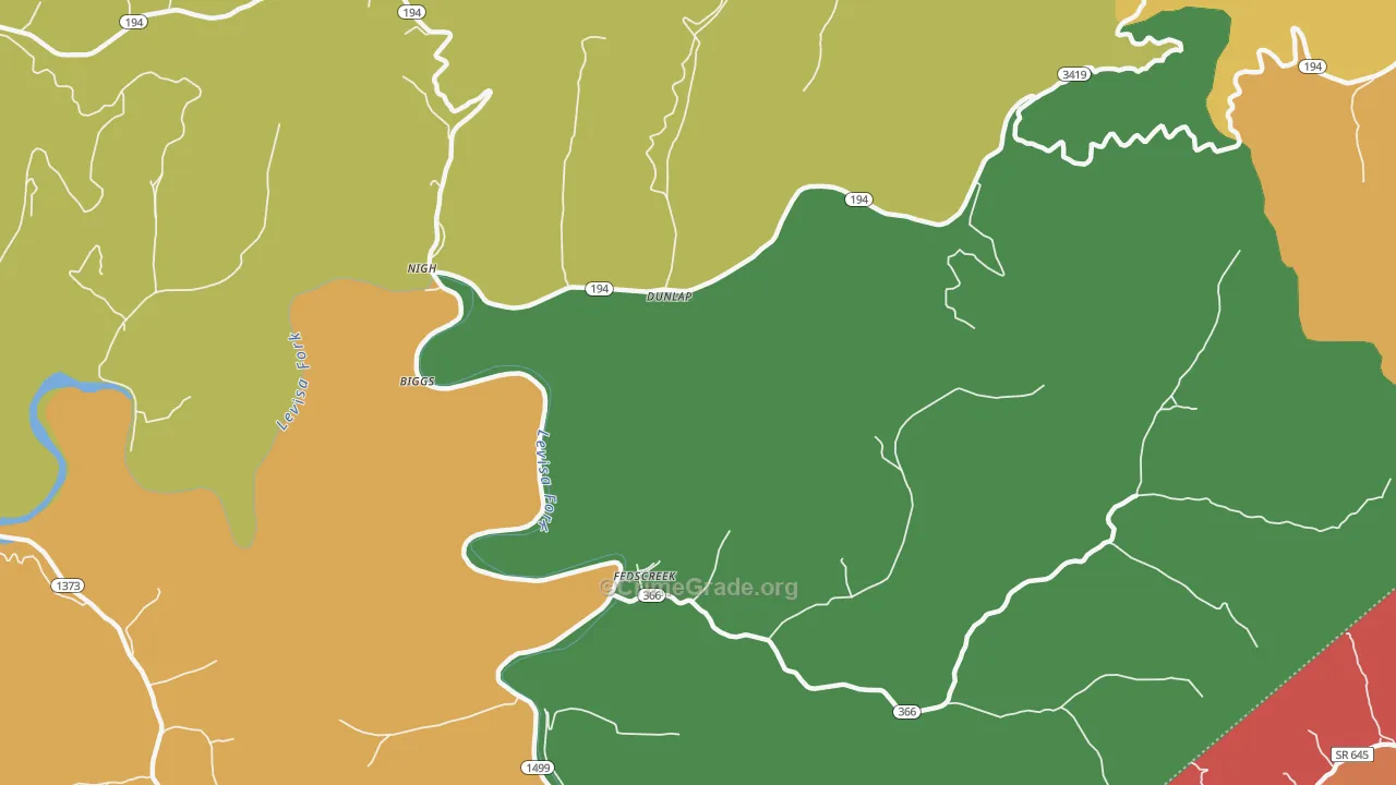 41524, KY Map of Drug-Related Crime Rates