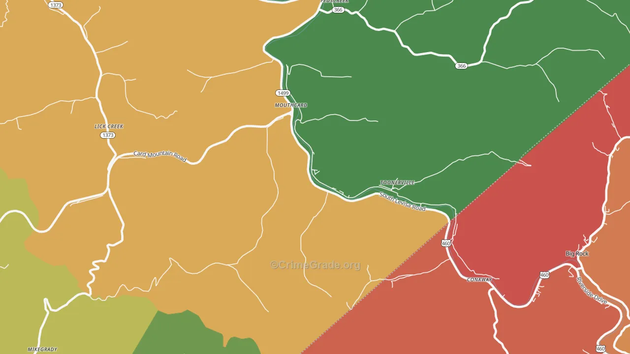 41548, KY Map of Drug-Related Crime Rates