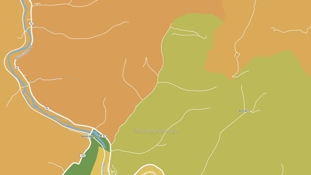 41559, KY Map of Drug-Related Crime Rates