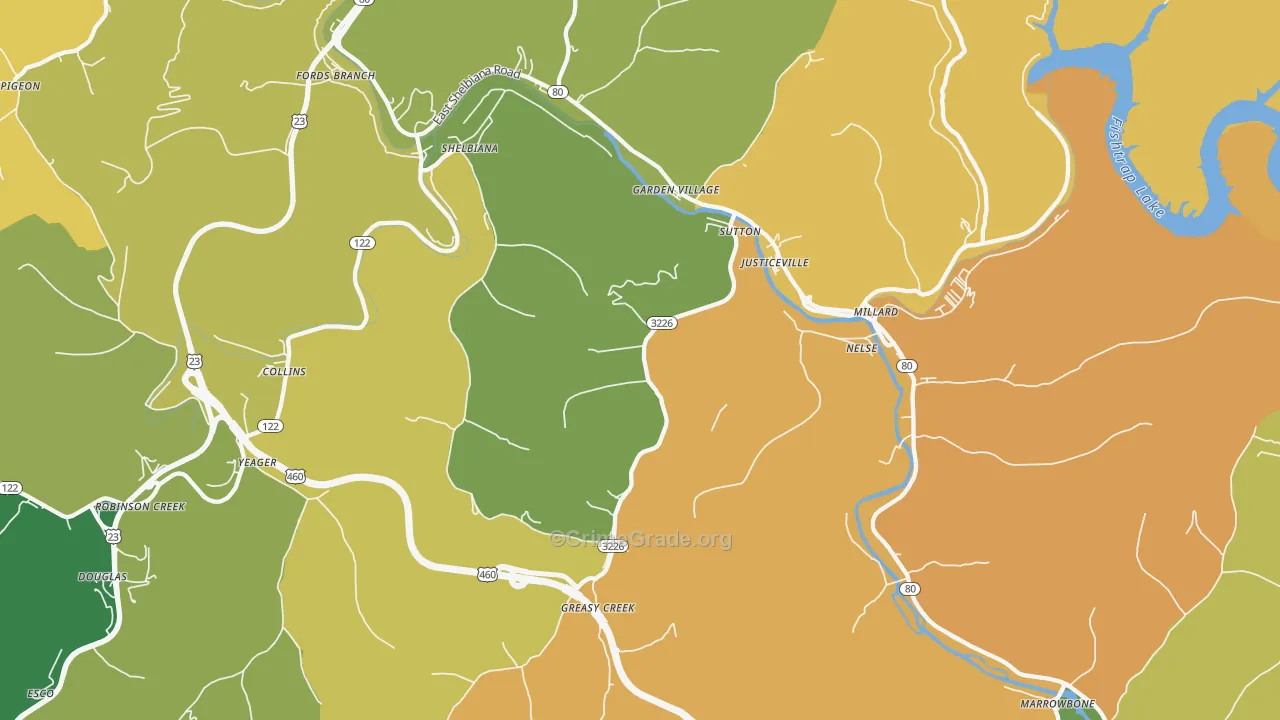 41562, KY Map of Drug-Related Crime Rates