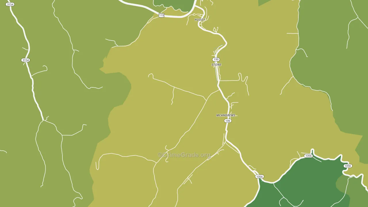 41567, KY Map of Drug-Related Crime Rates