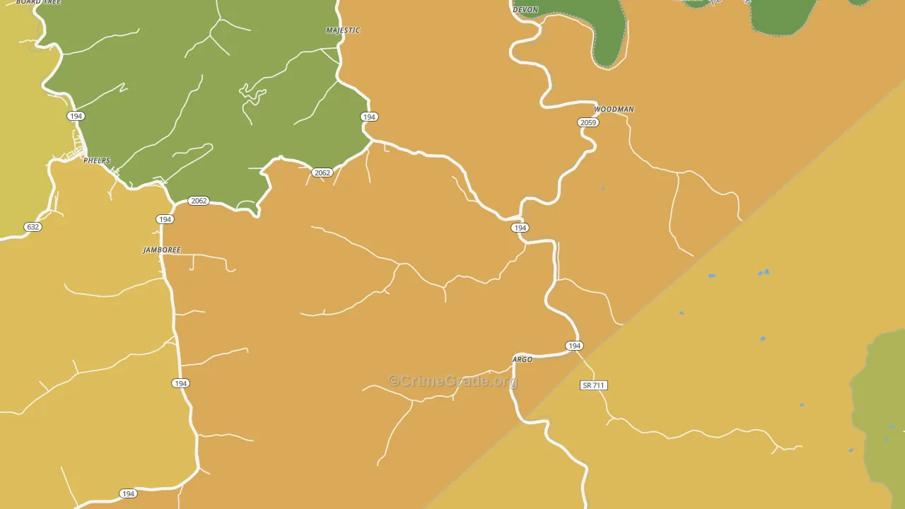 41568, KY Map of Drug-Related Crime Rates