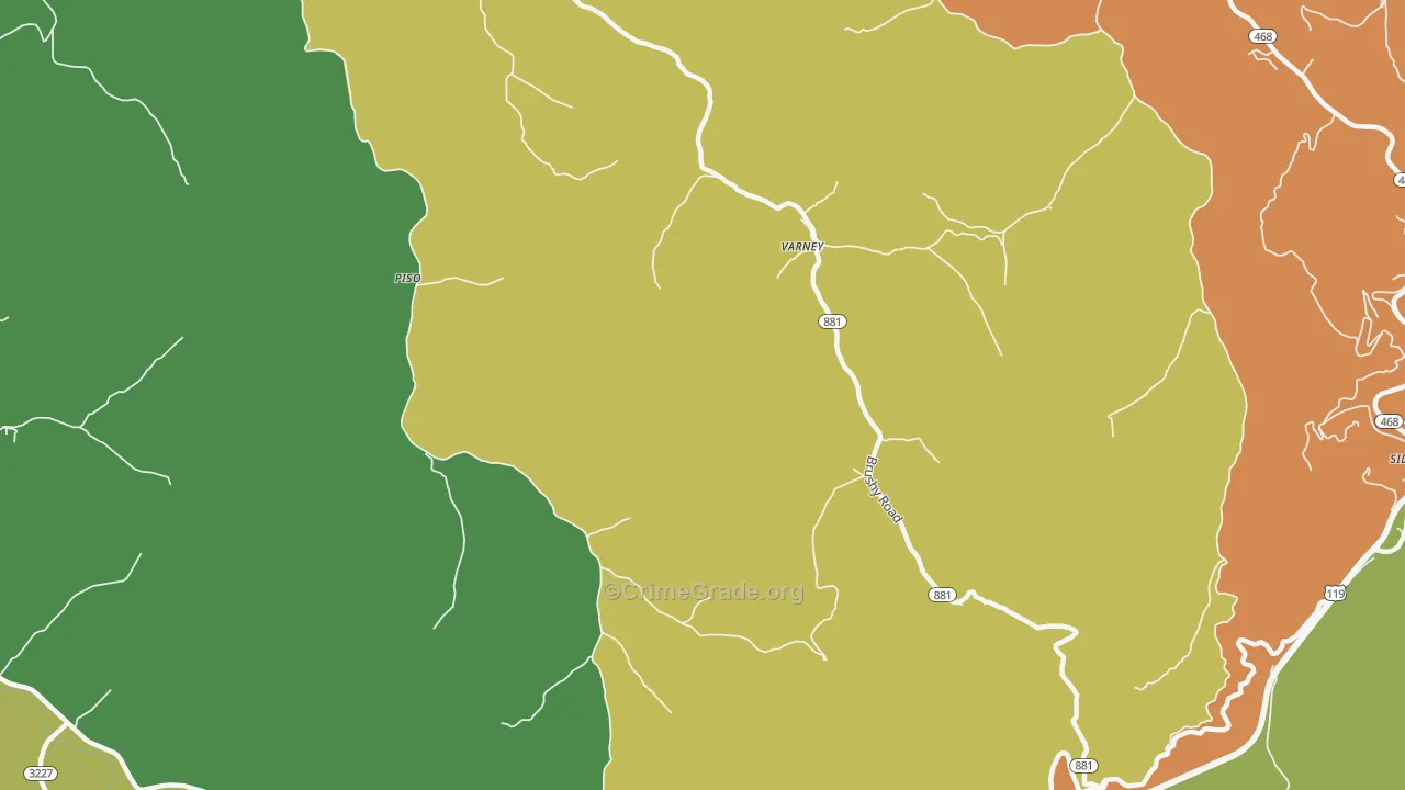 41571, KY Map of Drug-Related Crime Rates