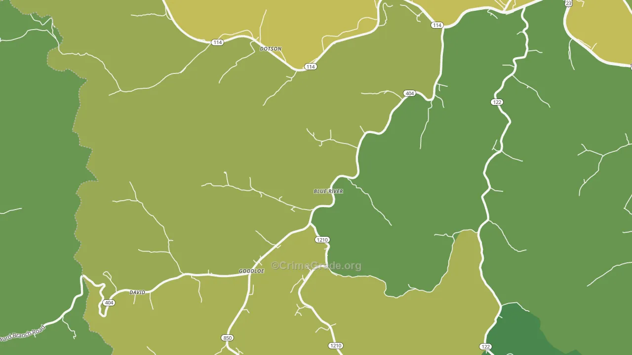 41607, KY Map of Drug-Related Crime Rates