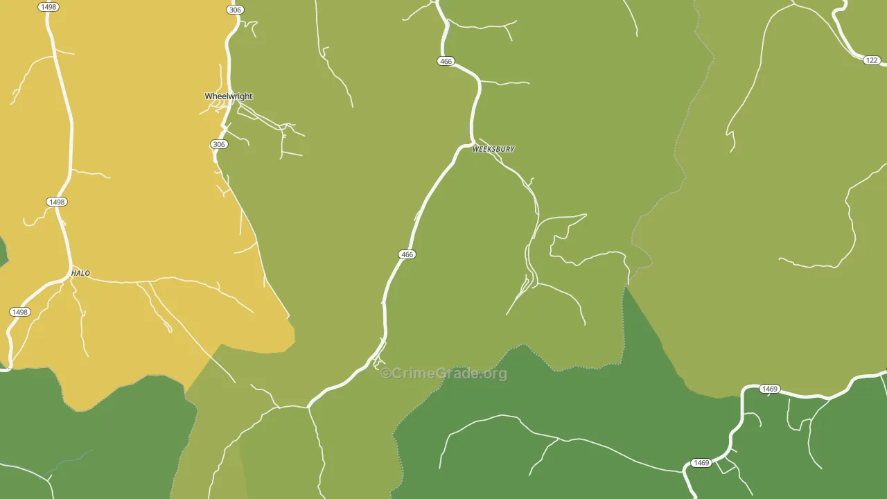 41667, KY Map of Drug-Related Crime Rates