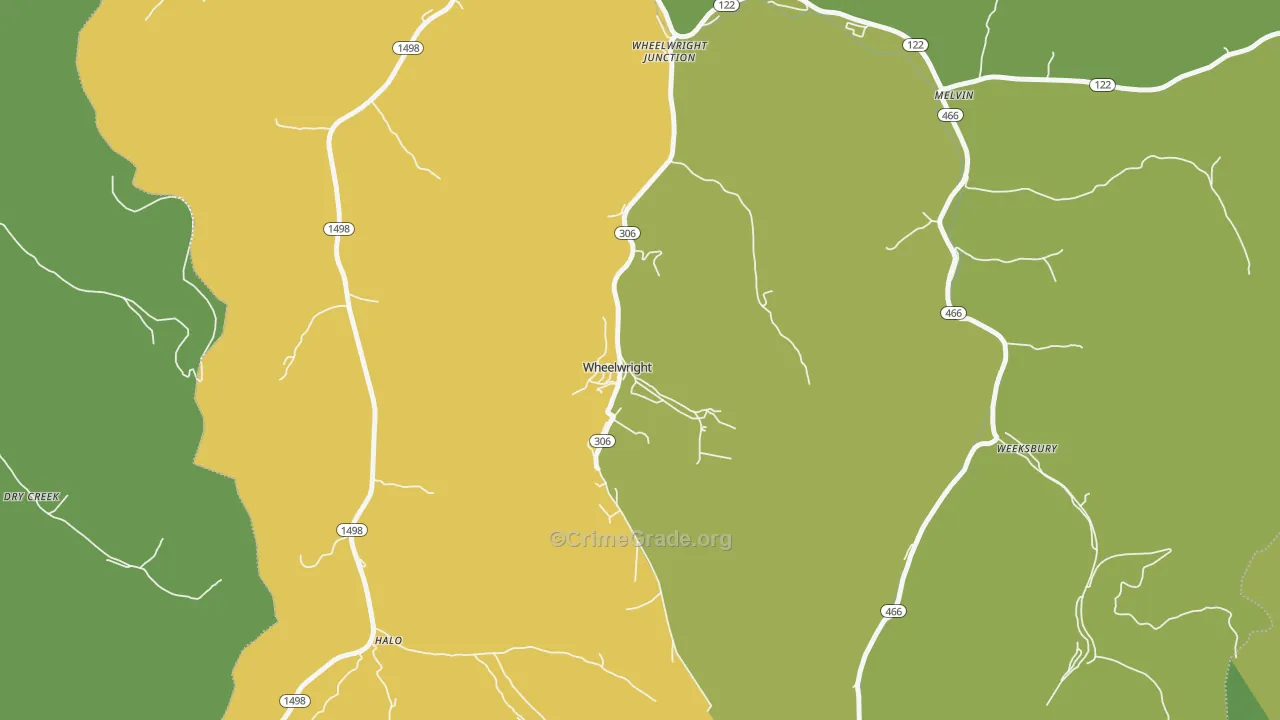 41669, KY Map of Drug-Related Crime Rates