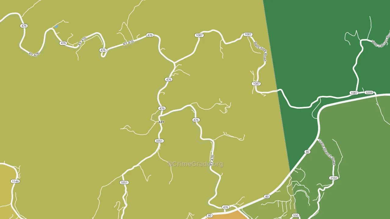 41712, KY Map of Drug-Related Crime Rates