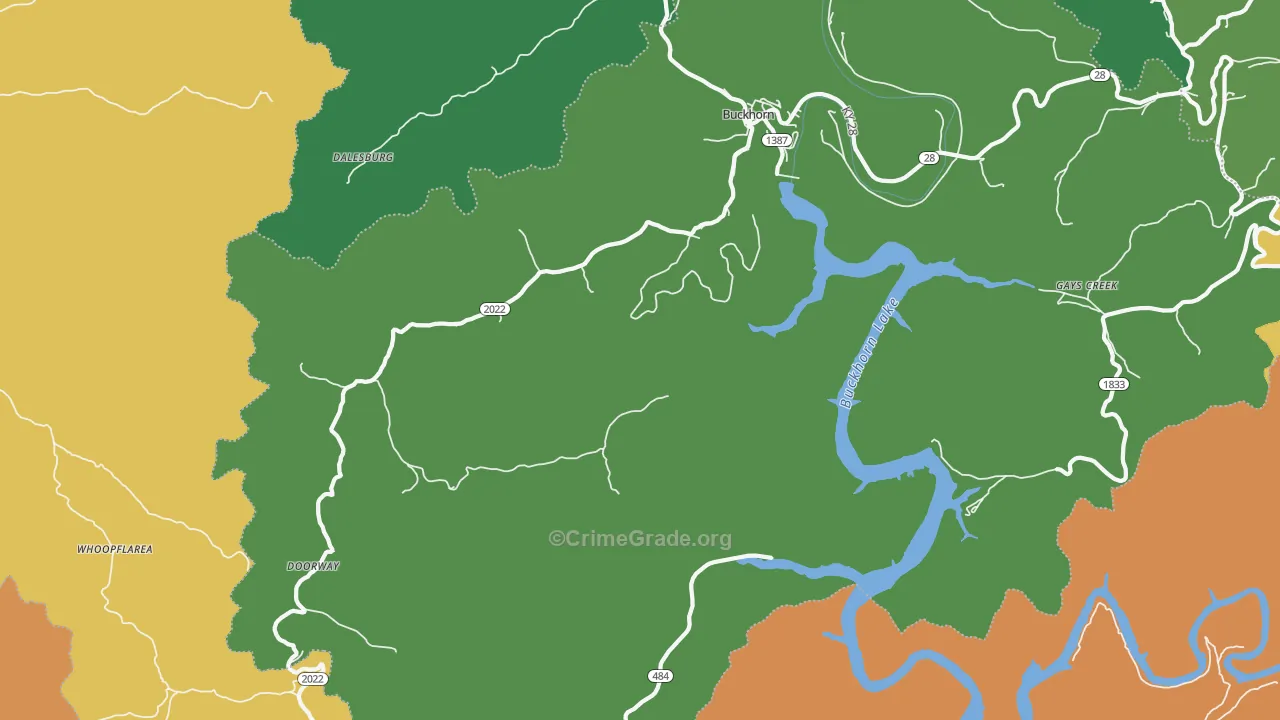41721, KY Map of Drug-Related Crime Rates